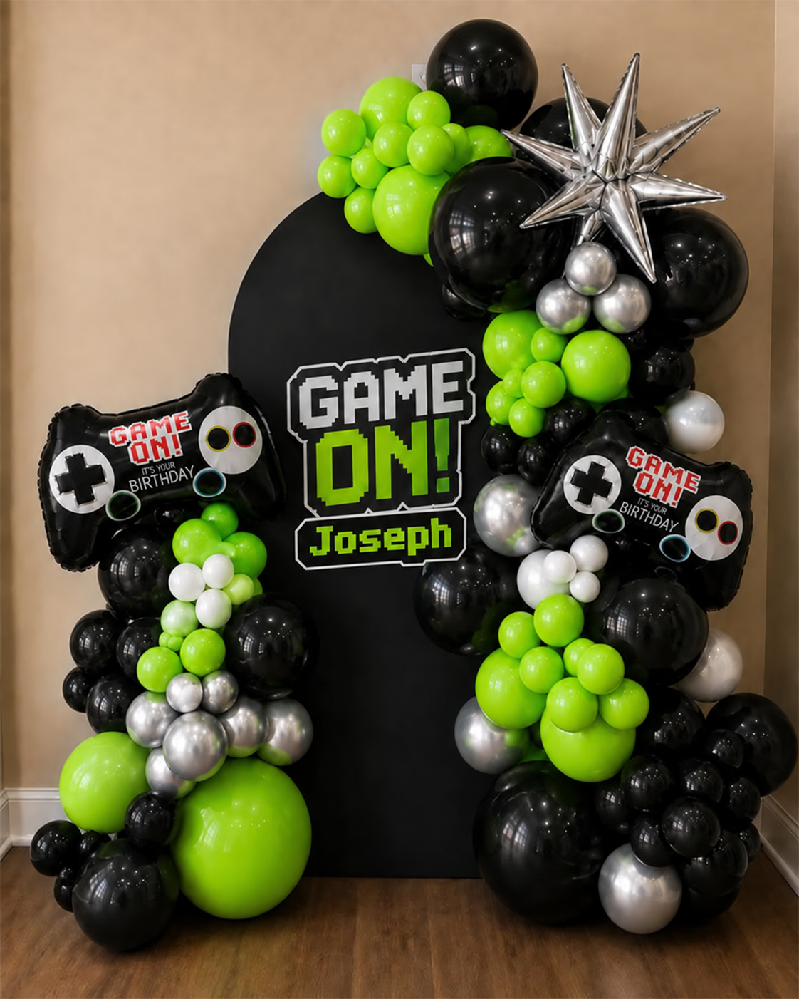 Game On Themed Balloon Arch