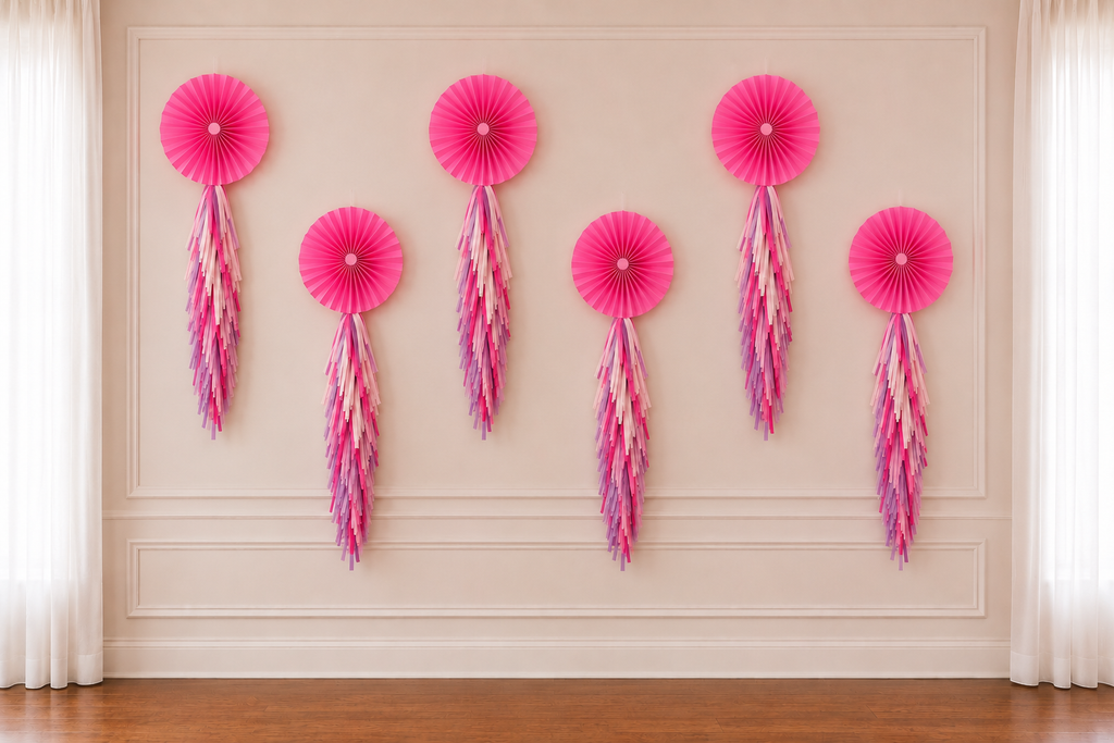Paper Fans with Tassel Party Decor