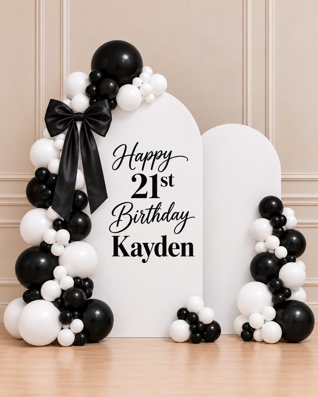 Ribbon Themed Balloon Arch