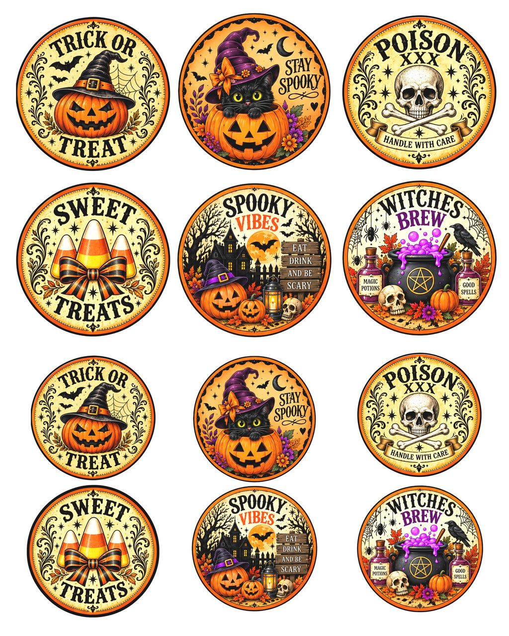 Fall / Halloween Drink Toppers