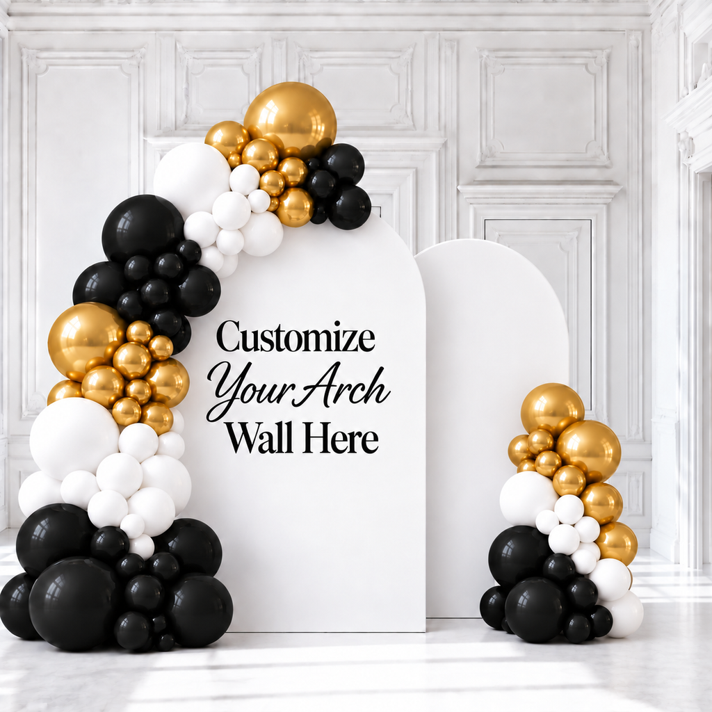 Fully Customizable Arch Backdrop Wall and Balloon Garlands
